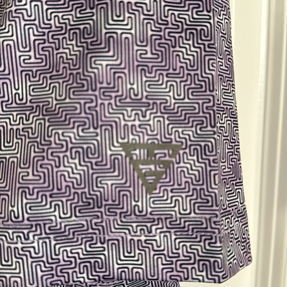 Men's Printed Golf Shirts-Purple Maze, size Medium - Picture 4 of 6
